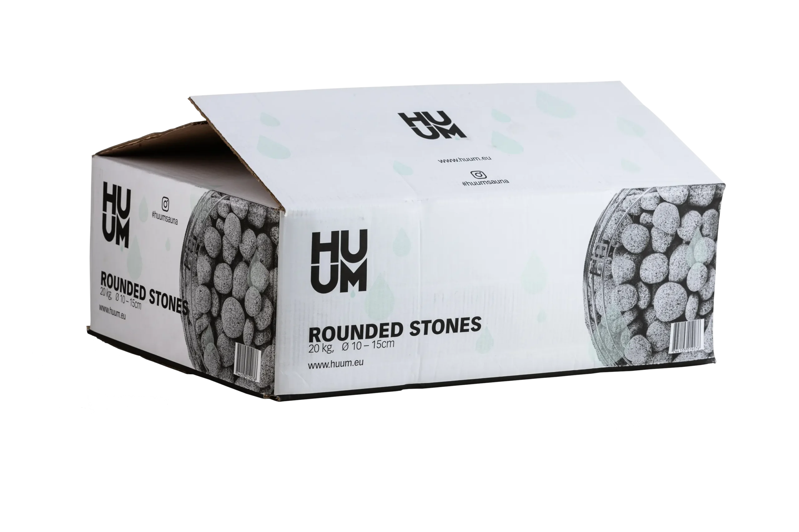 HUUM Rounded Olivine Sauna Heater Stones 2-4" / 33lbs | H30991002