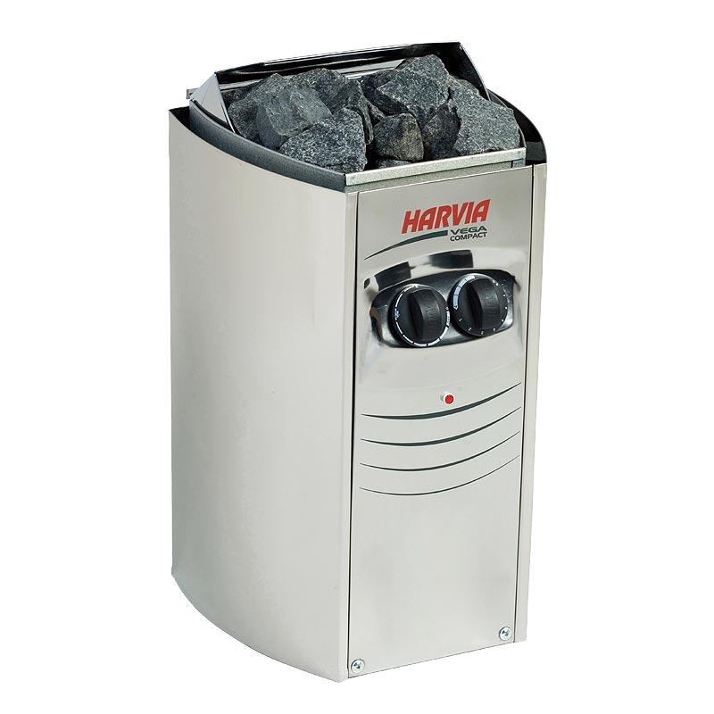 Harvia Vega Compact 120V/240V Electric Sauna Heater w/ Built-In Knob Controls - 1.7/1.9/3.5kW
