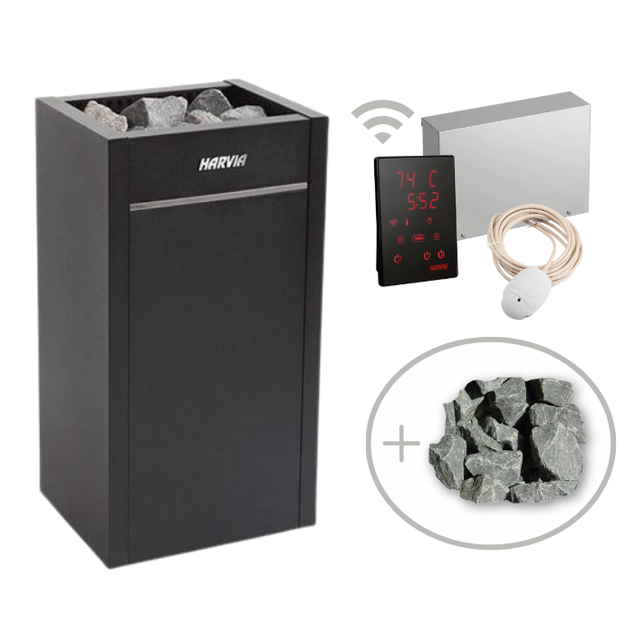 Harvia Virta 240V Electric Heater Package w/ Digital Controller and Wifi and Stones