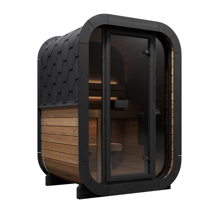 SaunaLife 2 Person 4.2' Long Outdoor Traditional Cube Sauna | Model CL3G