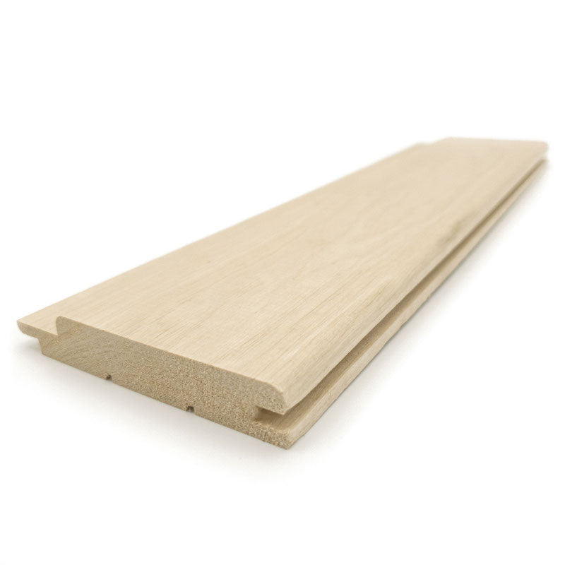 Revestimiento de pared de madera para sauna Prosaunas, de aliso, con espacio medio, 1" x 4" | WOOD661