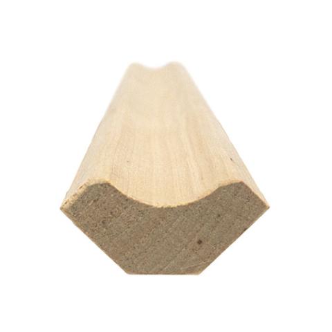 Moldura de esquina interior de madera de aliso de 1" x 1" para sauna Prosaunas | WOOD679