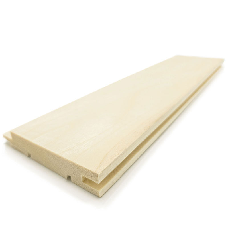 Revestimiento de pared de madera para sauna Prosaunas, níquel Aspen, 1" x 4" | WOOD659