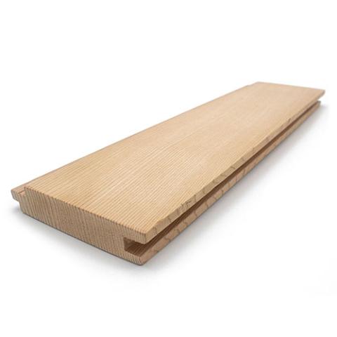 Revestimiento de pared de madera para sauna Prosaunas, veta vertical, cedro transparente de grado A+, 1" x 4" con espacio entre capas de níquel