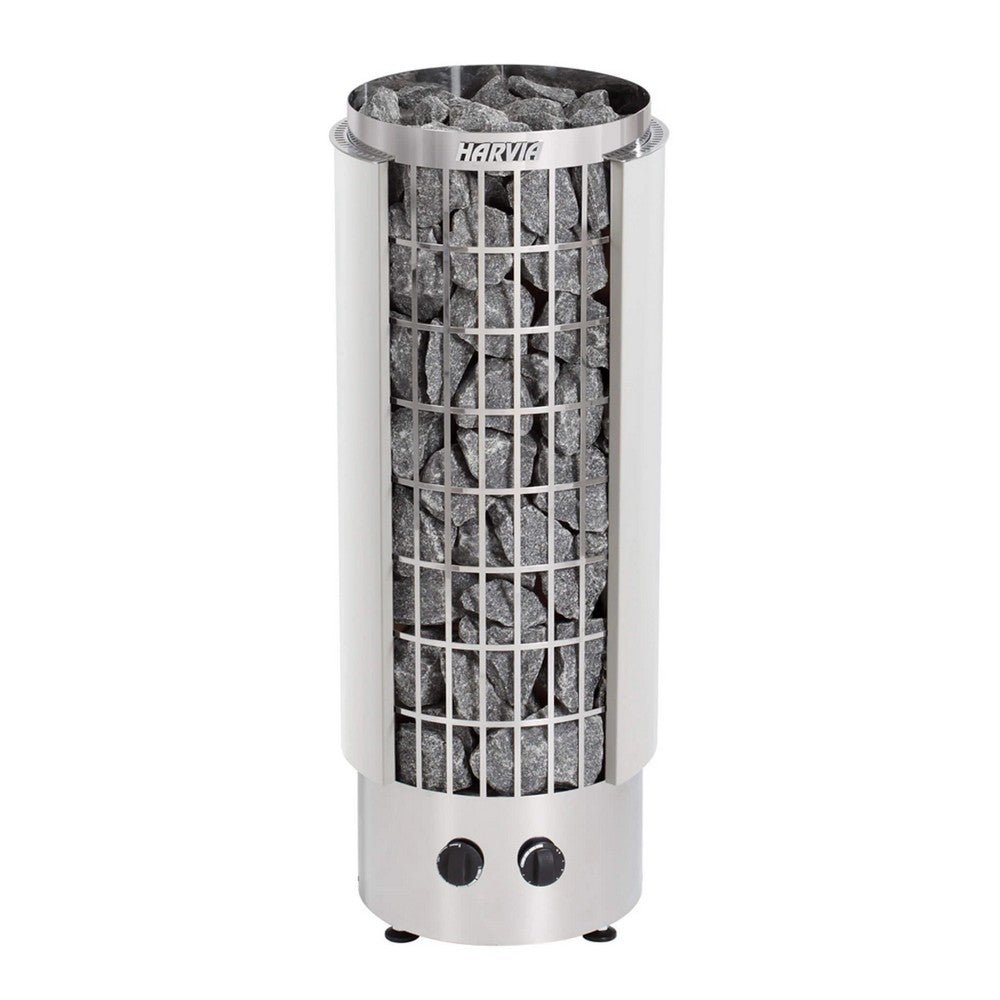 Harvia Cilindro Half Series 240V Electric Sauna Heater w/ Built-In Knob Controls 6/8/9kW