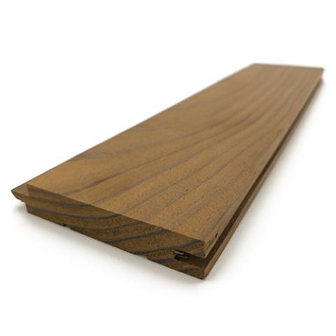 Revestimiento de pared de pino niquelado Thermo-Radiata de Prosaunas, 1" x 4" | WOOD667