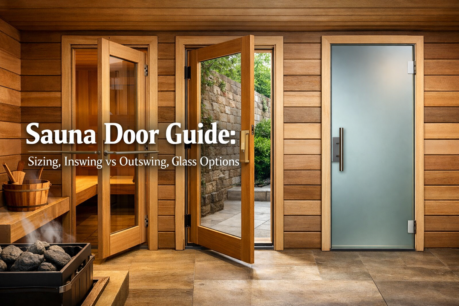 The Complete Sauna Door Guide: Sizing, Swing Direction, Glass Types & Code Requirements