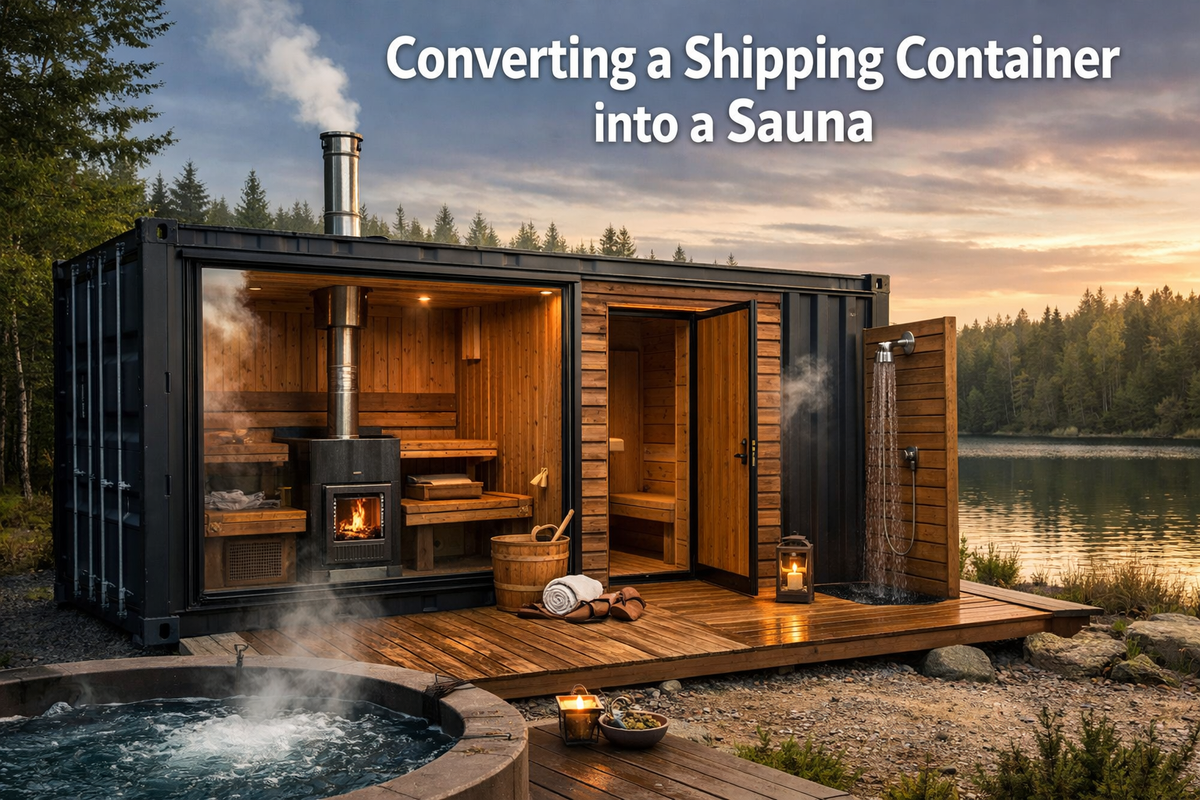 How to Convert a Shipping Container Into a Sauna | Full Build Guide