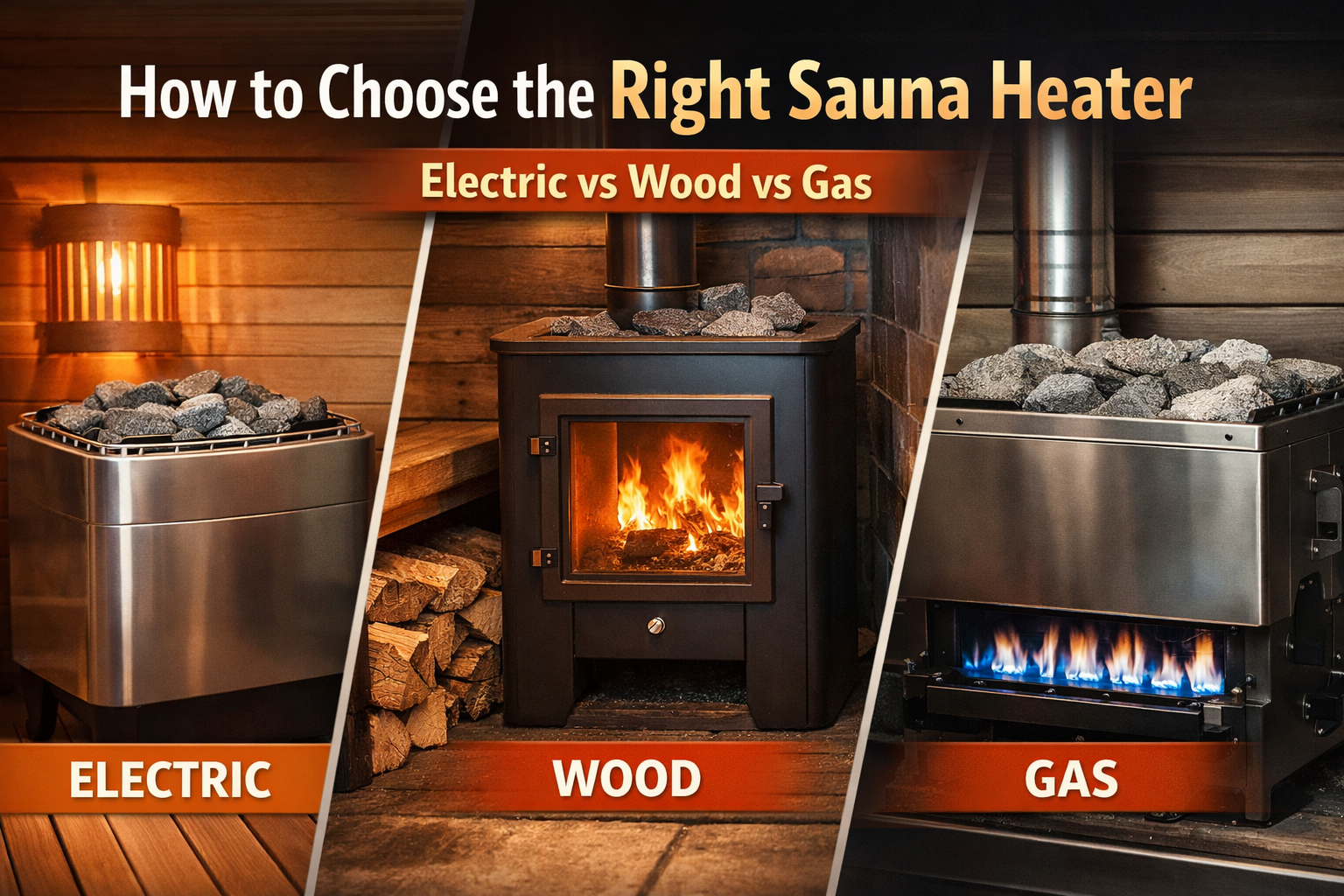 How to Choose the Right Sauna Heater: Electric vs. Wood-Burning vs. Gas