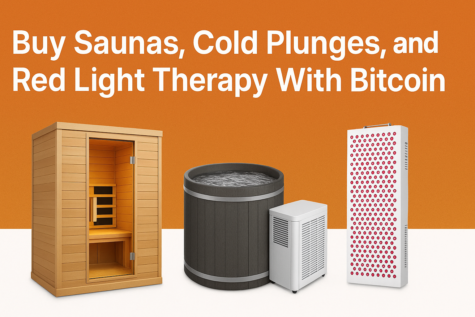 Buy Saunas, Cold Plunges, and Red Light Therapy with Bitcoin