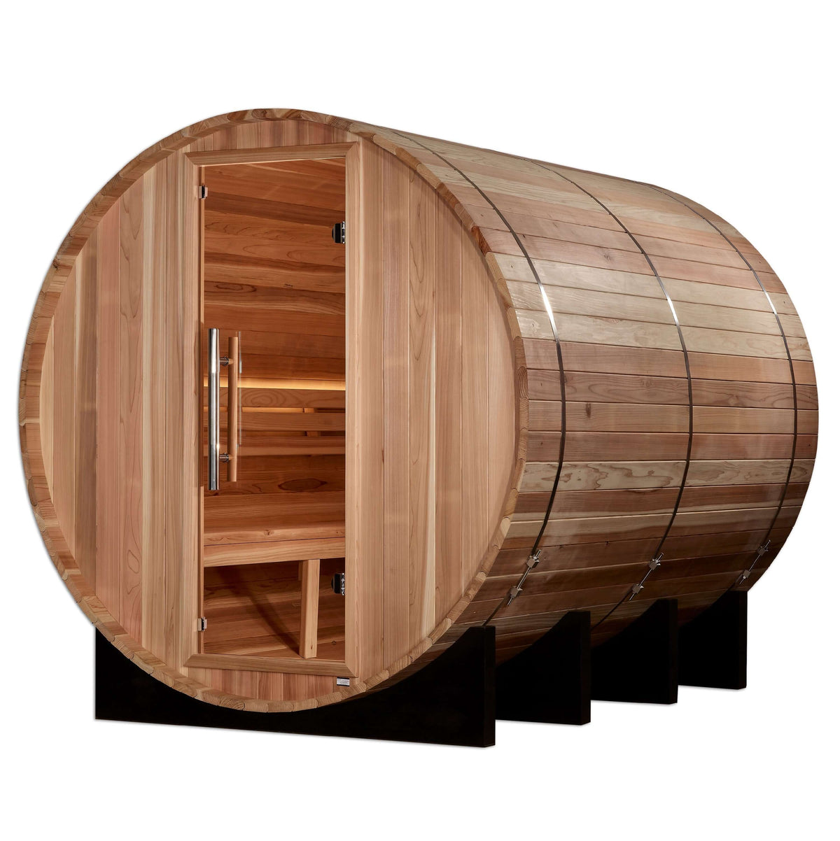 Golden Designs Klosters 6-person Pacific cedar outdoor barrel sauna