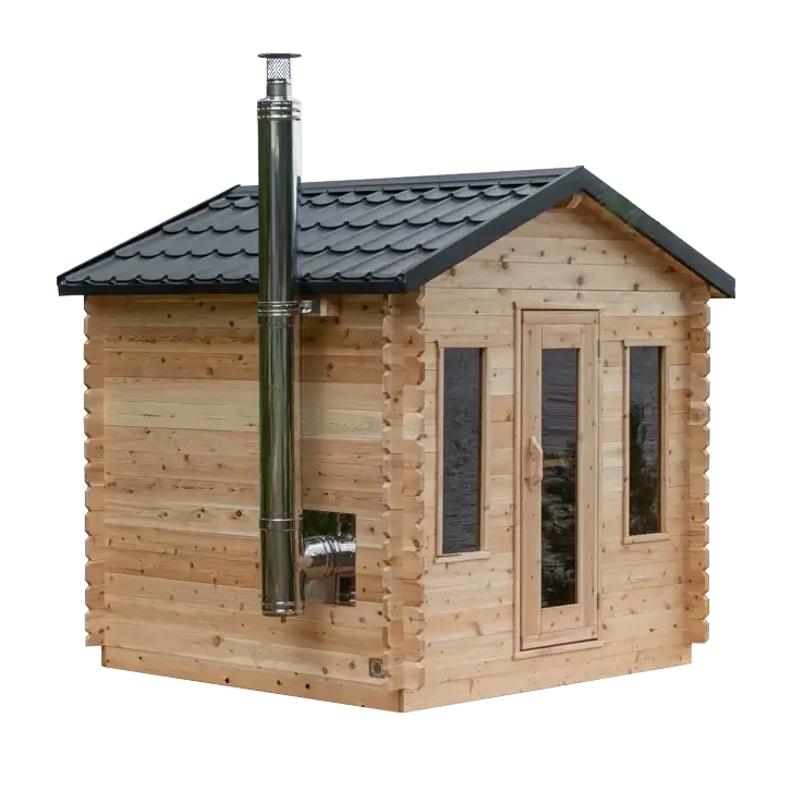 Dundalk LeisureCraft Georgian cedar cabin sauna compared with SaunaLife outdoor saunas