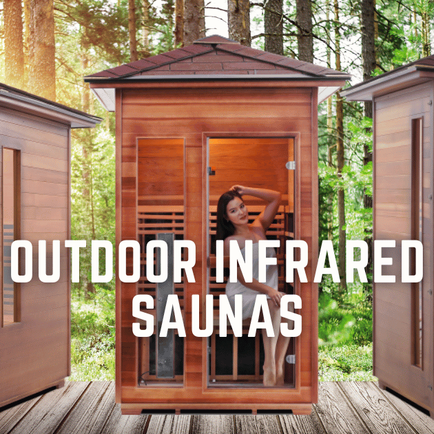 Outdoor infrared saunas