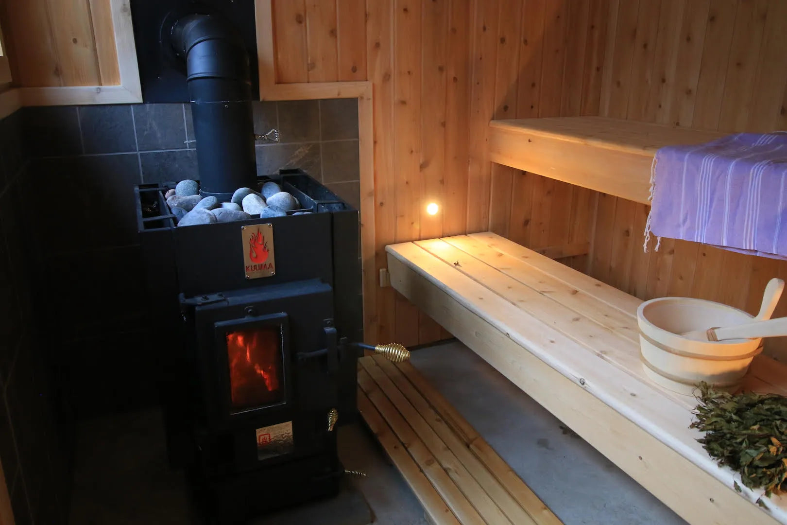 Using a Wood-Burning Sauna Heater Indoors