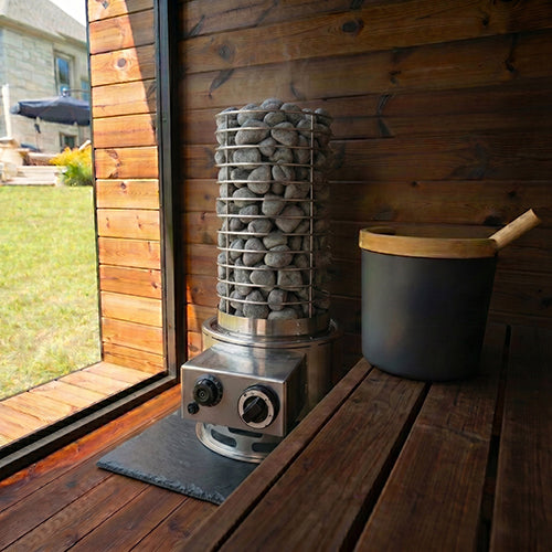 SaunaLife TITAN SL1 brass burner detail