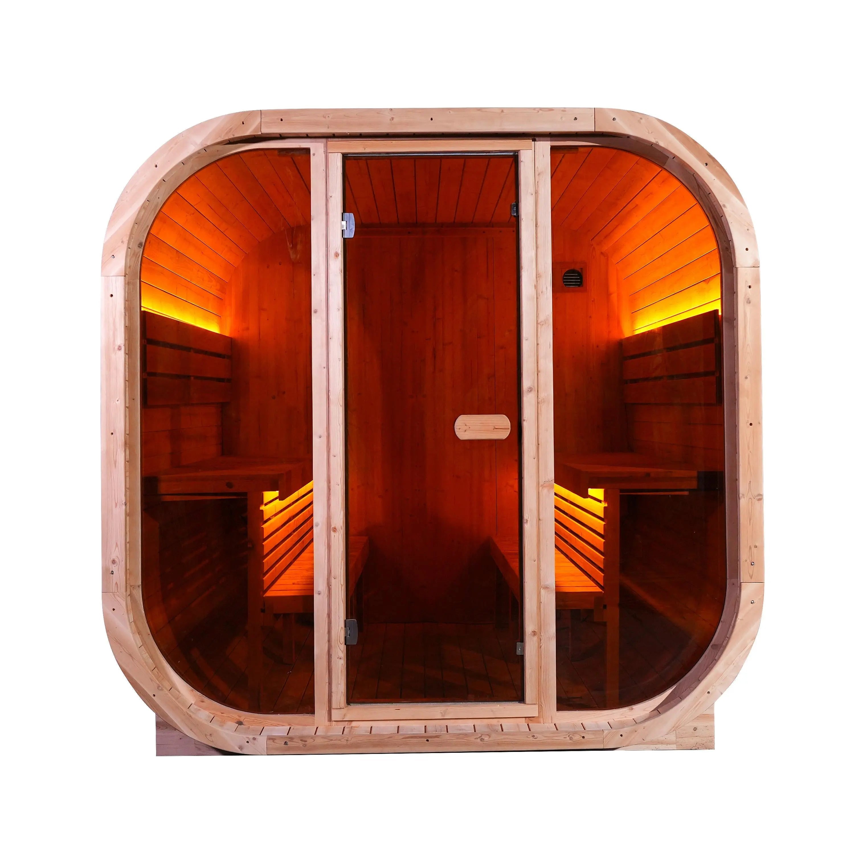 Anyi 3-4 Person Square Outdoor Traditional  Cube Sauna