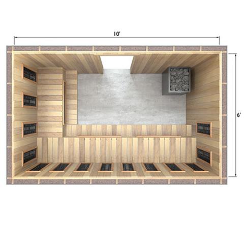 Finnmark Spectrum+™ Infra-Sauna Infrared Sauna Heater Panel Kit w/ Digital Controller & WiFi – For Use with Traditional Sauna Heater