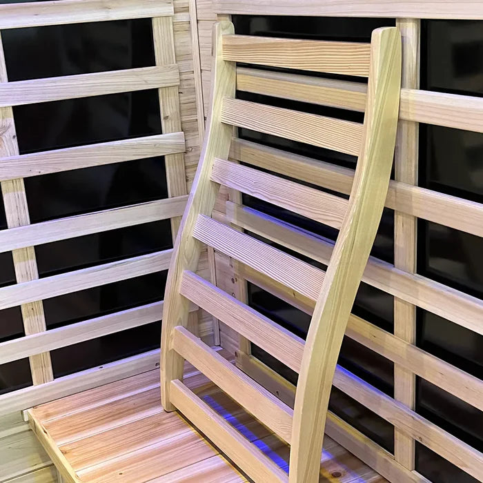 Wizzisaunas S-Shaped Ergonomic Hemlock Sauna Backrest - image 8