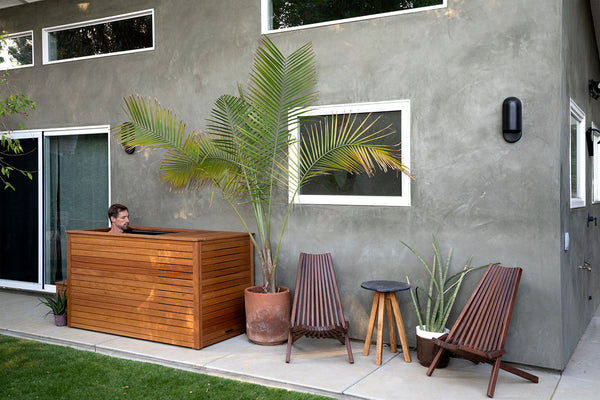 Breathe Degrees Handcrafted Mahogany Cold Plunge Tub w/ Built In Filter & Chiller