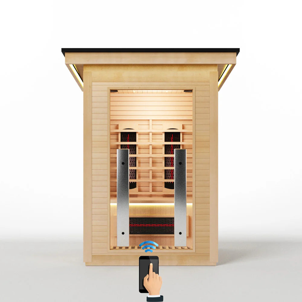 Sauna de infrarrojos dinámicos Gracia para 1 o 2 personas con bajo EMF FAR | DYN-6119-01