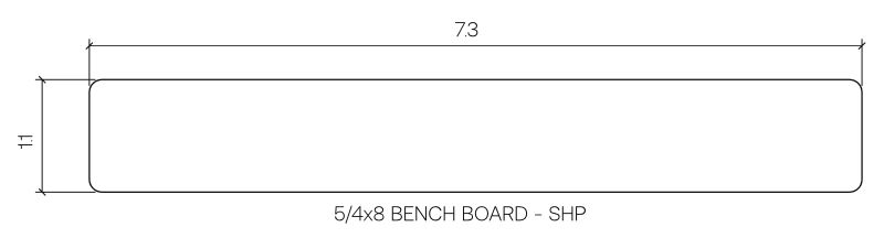 Thermory Sauna Wood, Thermo-Magnolia 5/4"x8" Bench Material - bench