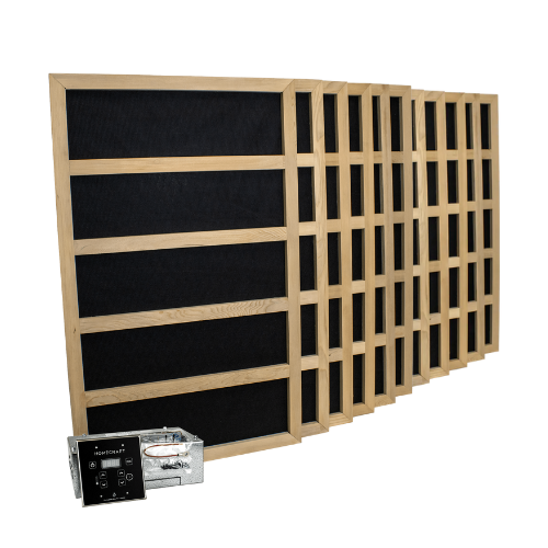 240V Carbon Fiber FAR Infrared Sauna Heater Panel Package w/ Digital Controller (7-20 Panels) | Covers Up to 400 cu. ft.