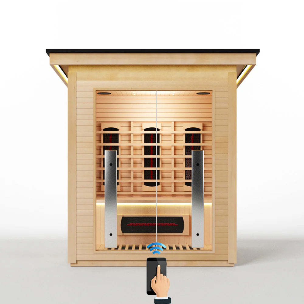 Sauna de infrarrojos dinámicos Gracia para 1 o 2 personas con bajo EMF FAR | DYN-6119-01