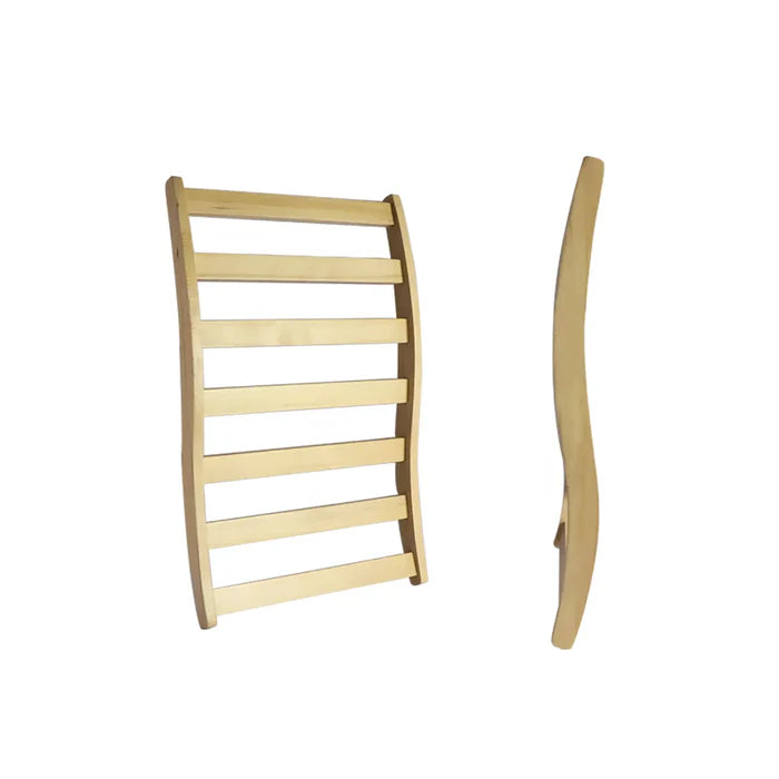 Wizzisaunas S-Shaped Ergonomic Hemlock Sauna Backrest - alternate view