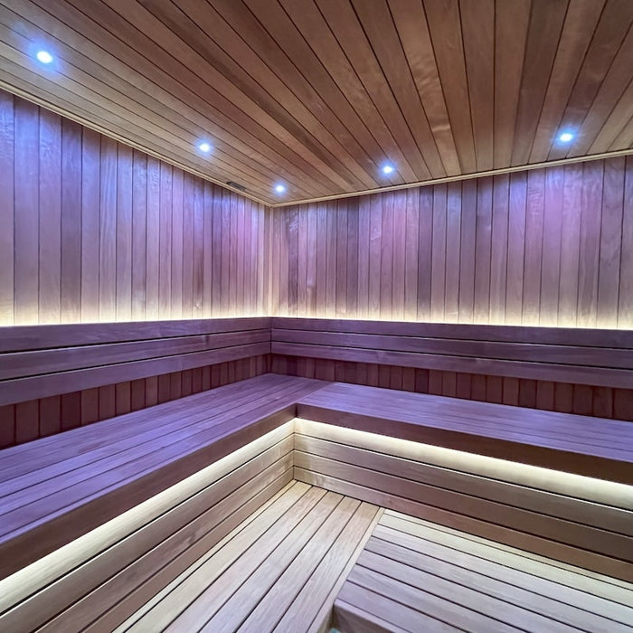 Prosaunas 白色桑拿灯套件，带 16 英尺柔性 LED 灯带