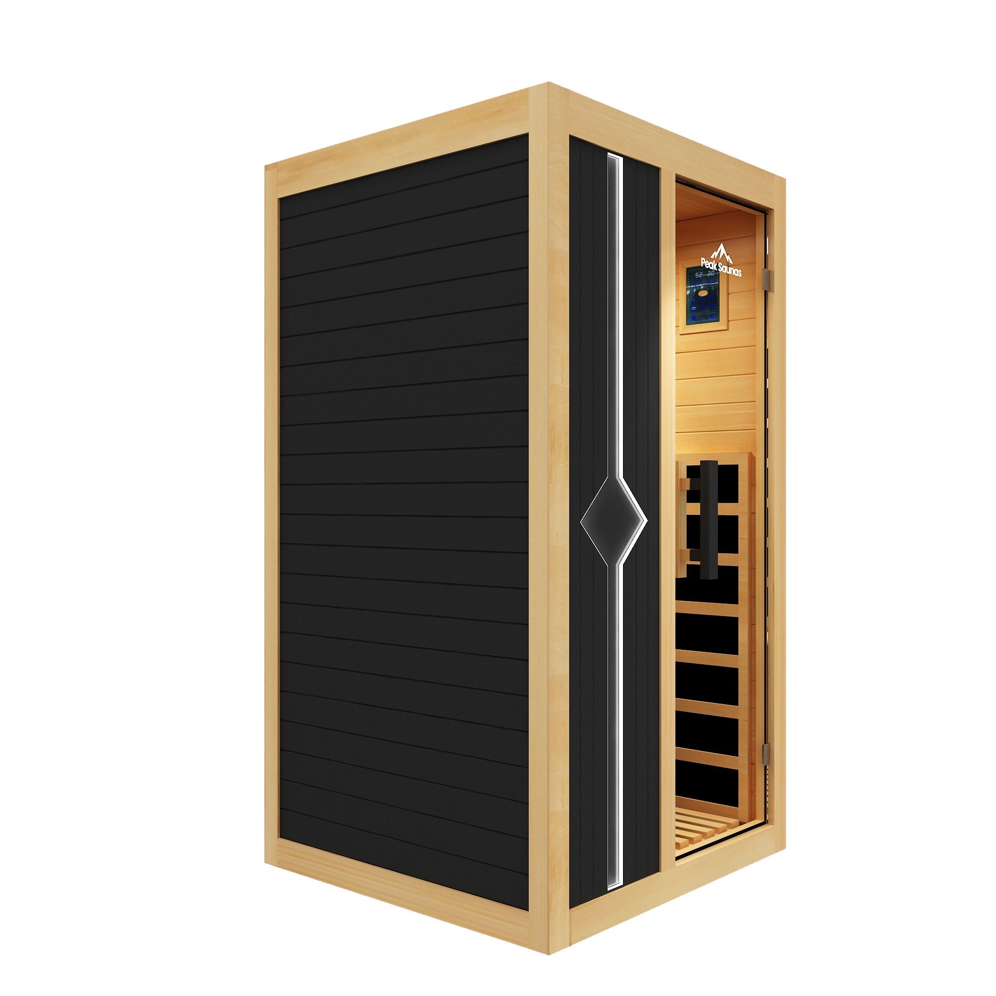 Peak Saunas Olympus 1-Person Indoor FAR Infrared Sauna with Smart WiFi App Control