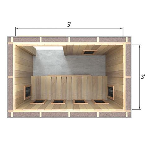 Finnmark Spectrum+™ 120V/240V Infrared Sauna Heater Panel Kit w/ Digital Controller and Wifi