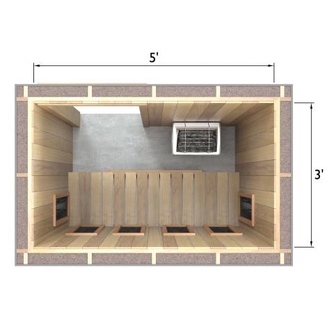 Finnmark Spectrum+™ Infra-Sauna Infrared Sauna Heater Panel Kit w/ Digital Controller & WiFi – For Use with Traditional Sauna Heater