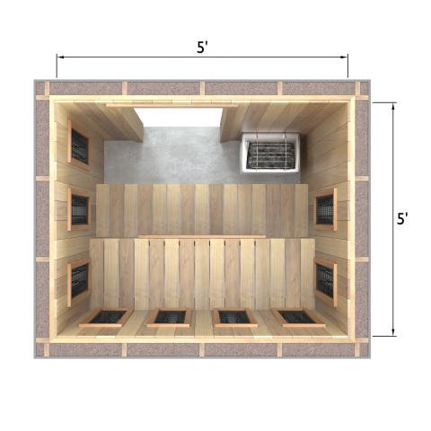 Finnmark Spectrum+™ Infra-Sauna Infrared Sauna Heater Panel Kit w/ Digital Controller & WiFi – For Use with Traditional Sauna Heater