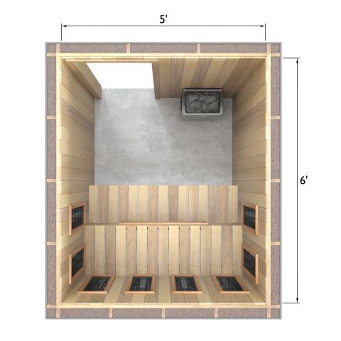 Finnmark Spectrum+™ Infra-Sauna Infrared Sauna Heater Panel Kit w/ Digital Controller & WiFi – For Use with Traditional Sauna Heater