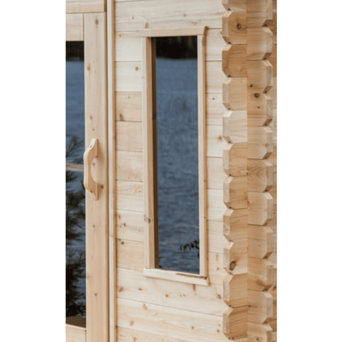 Sauna Window- 12"x39" Double Pane Bronze Tempered Glass in Cedar Frame