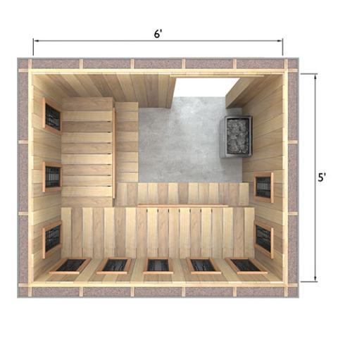 Finnmark Spectrum+™ Infra-Sauna Infrared Sauna Heater Panel Kit w/ Digital Controller & WiFi – For Use with Traditional Sauna Heater