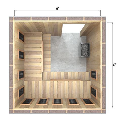 Finnmark Spectrum+™ Infra-Sauna Infrared Sauna Heater Panel Kit w/ Digital Controller & WiFi – For Use with Traditional Sauna Heater