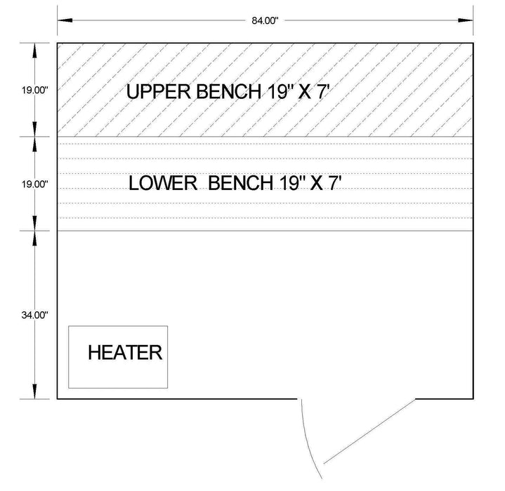 DIY Cedar Sauna Kit 6' x 7' Complete Sauna Room Liner Package | 6 kW Electric Heater