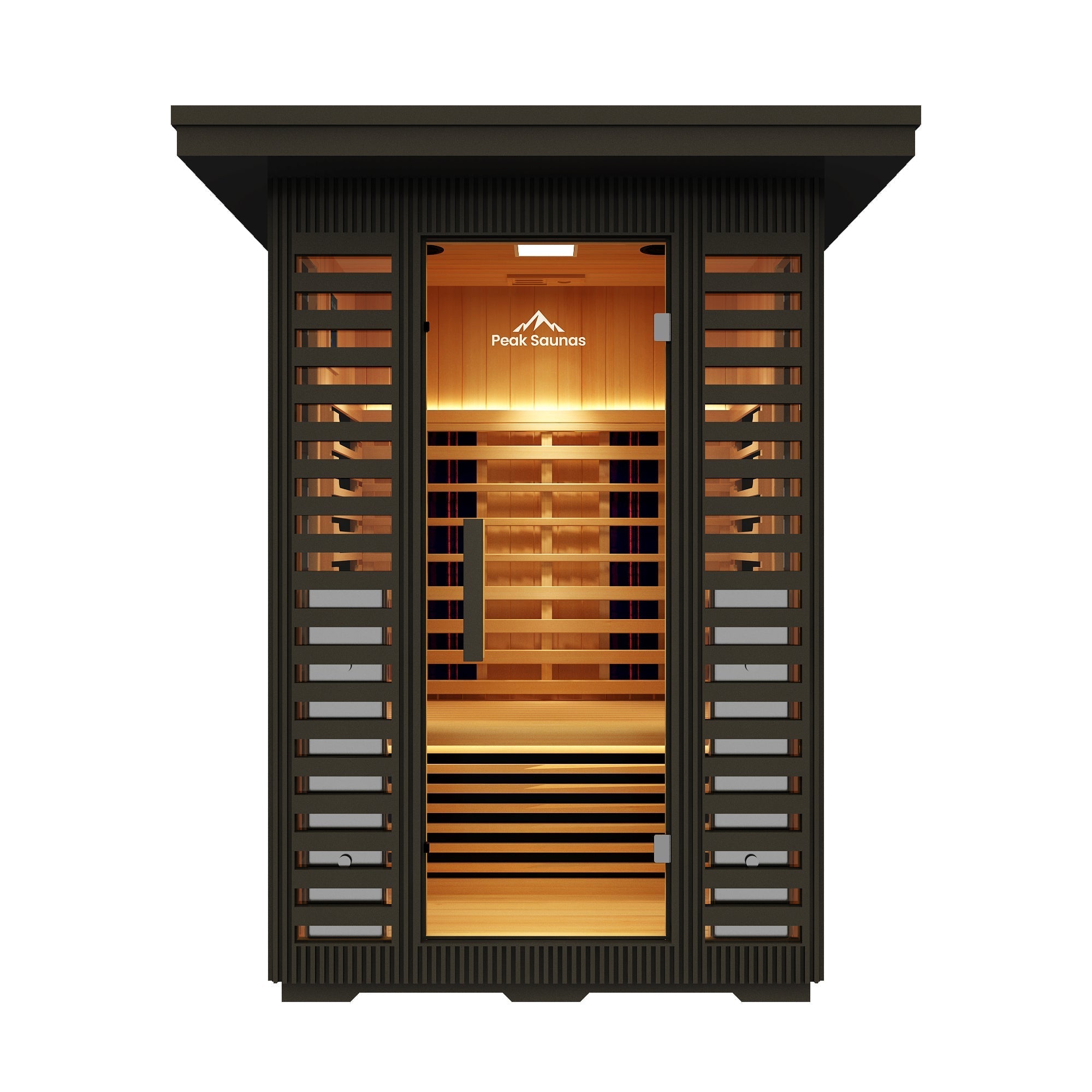 Peak Saunas Patagonia 2-Person Outdoor Full Spectrum Infrared Sauna with Smart WiFi App Control