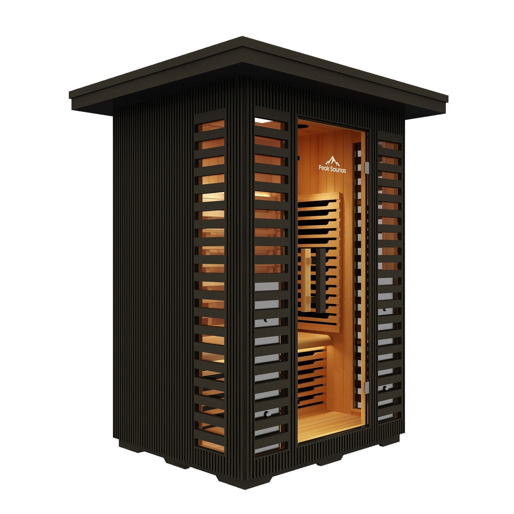 Peak Saunas Patagonia 2-Person Outdoor Full Spectrum Infrared Sauna with Smart WiFi App Control