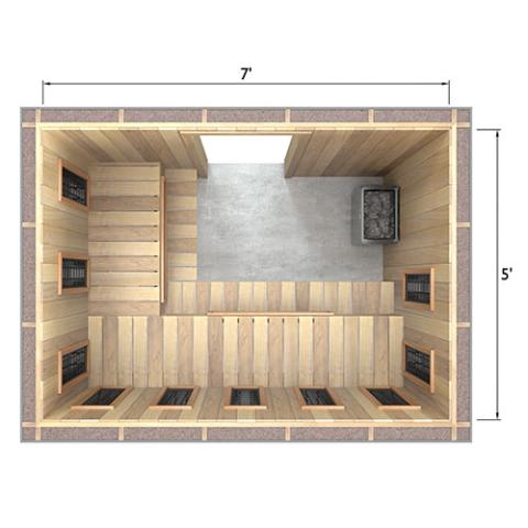 Finnmark Spectrum+™ Infra-Sauna Infrared Sauna Heater Panel Kit w/ Digital Controller & WiFi – For Use with Traditional Sauna Heater