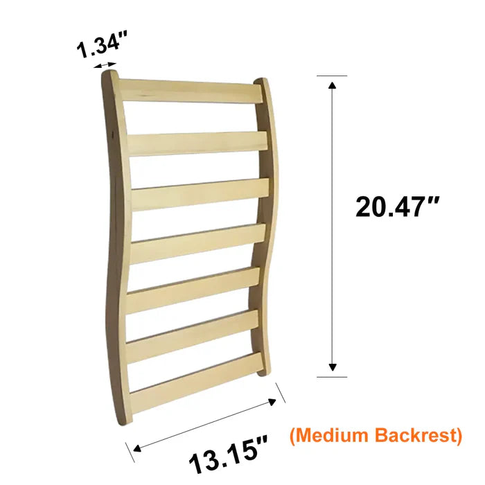 Wizzisaunas S-Shaped Ergonomic Hemlock Sauna Backrest - image 6