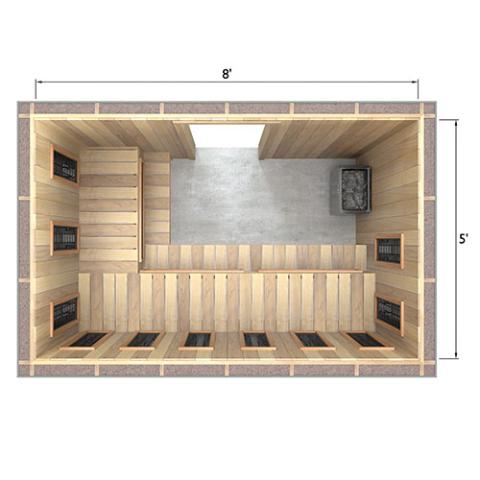 Finnmark Spectrum+™ Infra-Sauna Infrared Sauna Heater Panel Kit w/ Digital Controller & WiFi – For Use with Traditional Sauna Heater