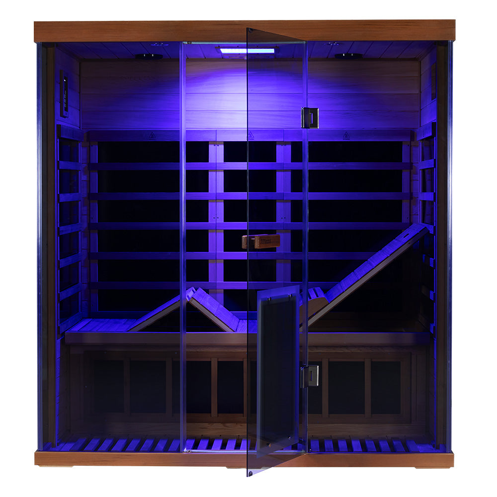 Wizzisaunas S03 3-Person Full Spectrum Near Zero EMF Indoor Infrared Sauna + Medical-Grade Red Light Therapy - image 11