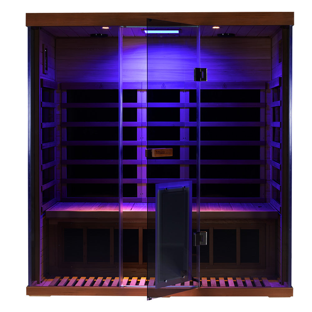 Wizzisaunas S03 3-Person Full Spectrum Near Zero EMF Indoor Infrared Sauna + Medical-Grade Red Light Therapy - image 6