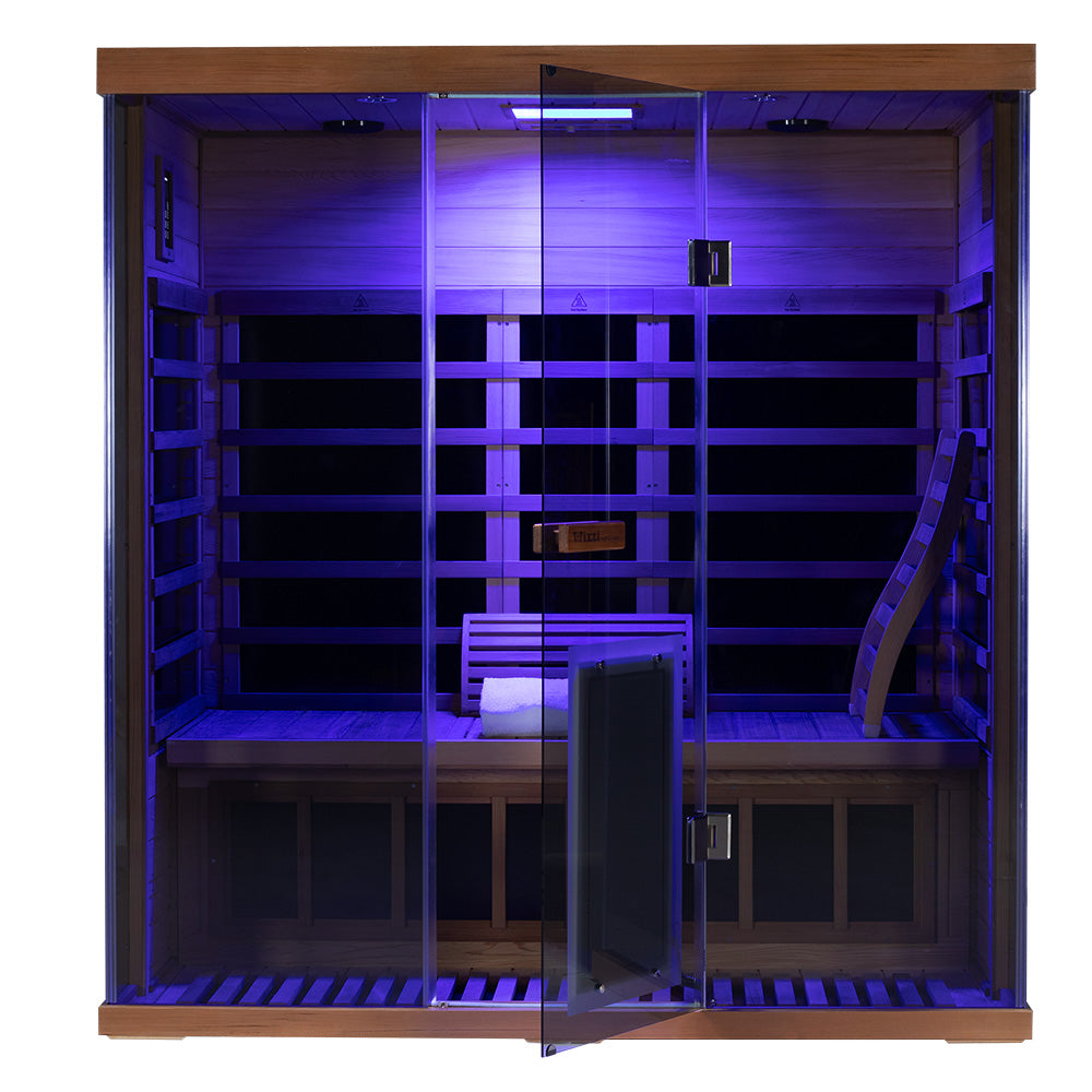 Wizzisaunas S03 3-Person Full Spectrum Near Zero EMF Indoor Infrared Sauna + Medical-Grade Red Light Therapy - image 13