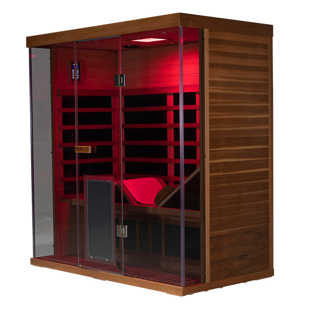 Wizzisaunas S03 3-Person Full Spectrum Near Zero EMF Indoor Infrared Sauna + Medical-Grade Red Light Therapy - image 7