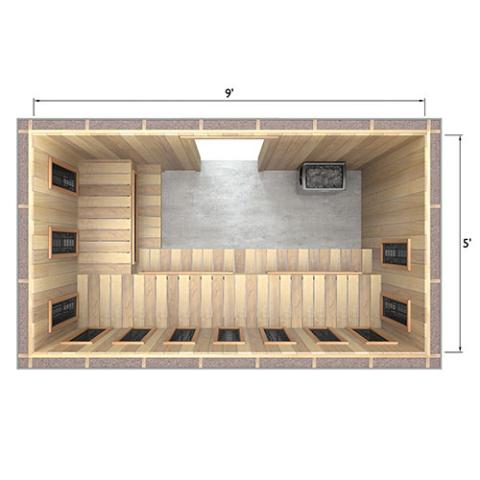 Finnmark Spectrum+™ Infra-Sauna Infrared Sauna Heater Panel Kit w/ Digital Controller & WiFi – For Use with Traditional Sauna Heater