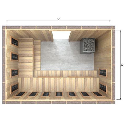 Finnmark Spectrum+™ Infra-Sauna Infrared Sauna Heater Panel Kit w/ Digital Controller & WiFi – For Use with Traditional Sauna Heater