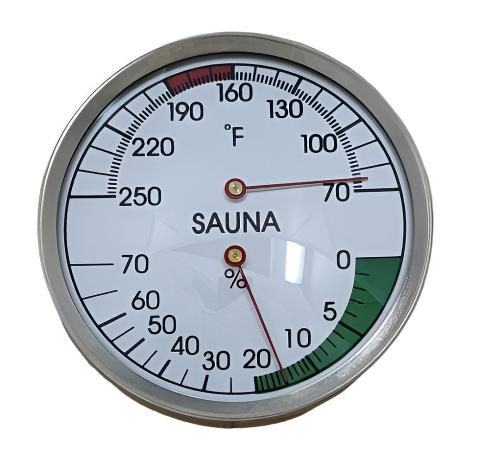 Amerec Sauna Thermometer/Hygrometer 4" diameter | 9251-140